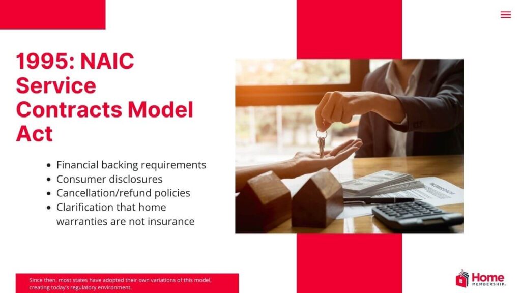 1995: NAIC Service Contracts Model Act