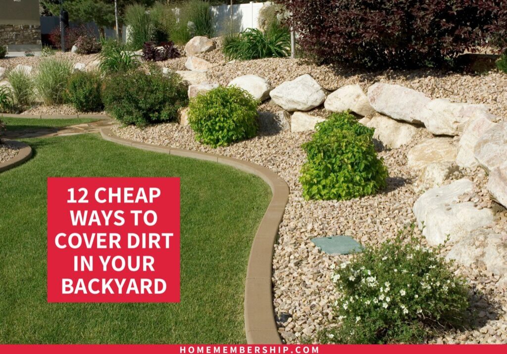Do you have bare dirt that you want to cover up on a budget? We can help you with our 12 Cheap Ways to Cover Dirt in Your Backyard!