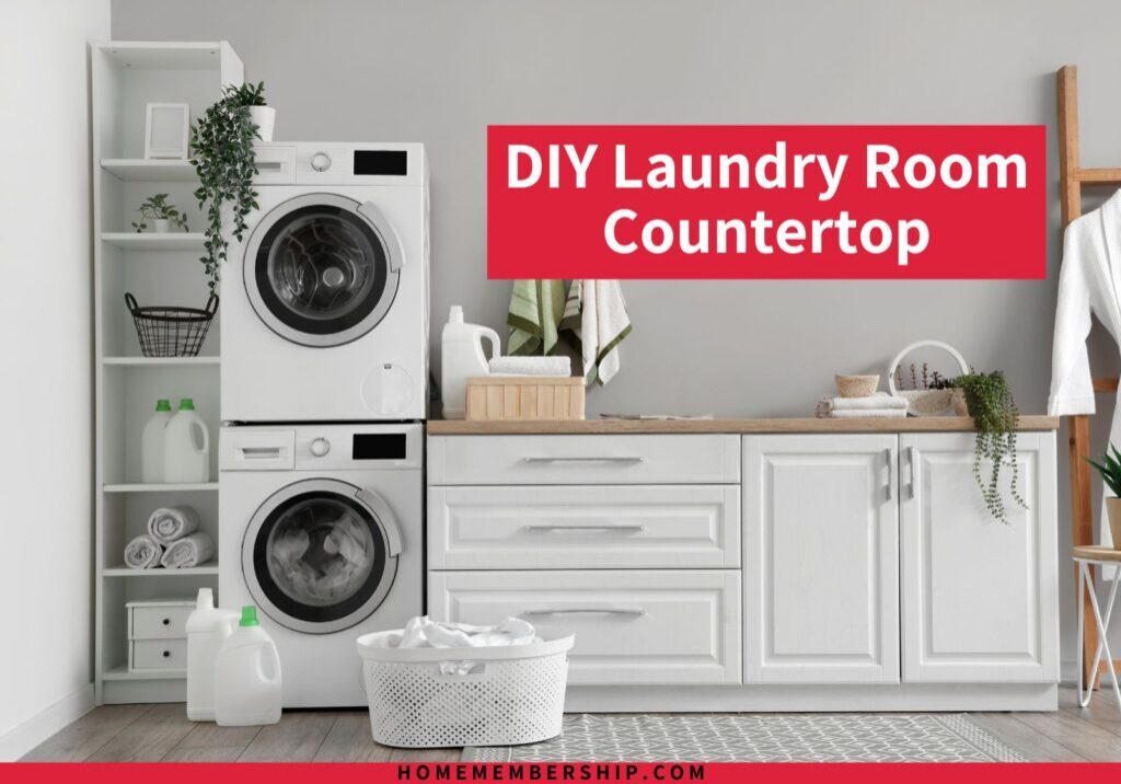 Whether you have a uniquely shaped space, want to save on costs, or enjoy something unique and not so cookie-cutter for your laundry room space, making a DIY laundry room countertop is a great idea. 